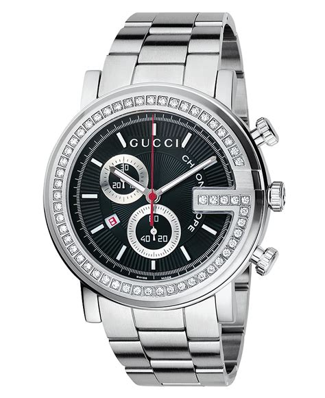 men's gucci watch with diamonds|men gucci stainless steel watches.